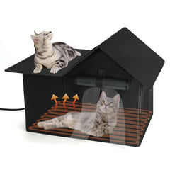 All-Season Heated Cat Shelter - Large, Double-Door