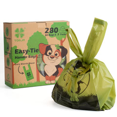 YORJA EcoStrong 280 Dog Waste Bags with Tie Handles
