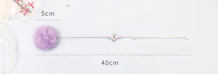 Colorful Pom Pom Cat Teaser Wand with Bell Toy | colorful-pom-pom-cat-teaser-wand-with-bell-toy