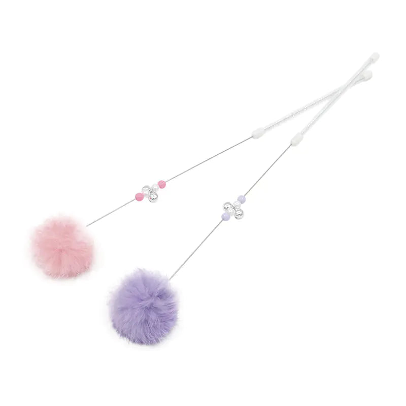 Colorful Pom Pom Cat Teaser Wand with Bell Toy | colorful-pom-pom-cat-teaser-wand-with-bell-toy