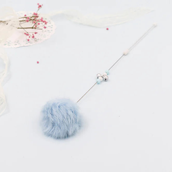 Colorful Pom Pom Cat Teaser Wand with Bell Toy | colorful-pom-pom-cat-teaser-wand-with-bell-toy