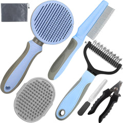 KUEIOX 7-Piece Ultimate Pet Grooming Set - Blue