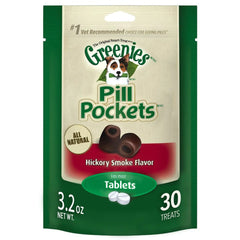 Greenies Vet-Approved Hickory Smoke Dog Med Treats 3.2 Oz (6-Pack)