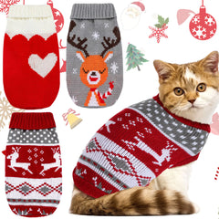 Festive Trio Pet Sweaters for Christmas
