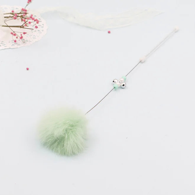 Colorful Pom Pom Cat Teaser Wand with Bell Toy | colorful-pom-pom-cat-teaser-wand-with-bell-toy