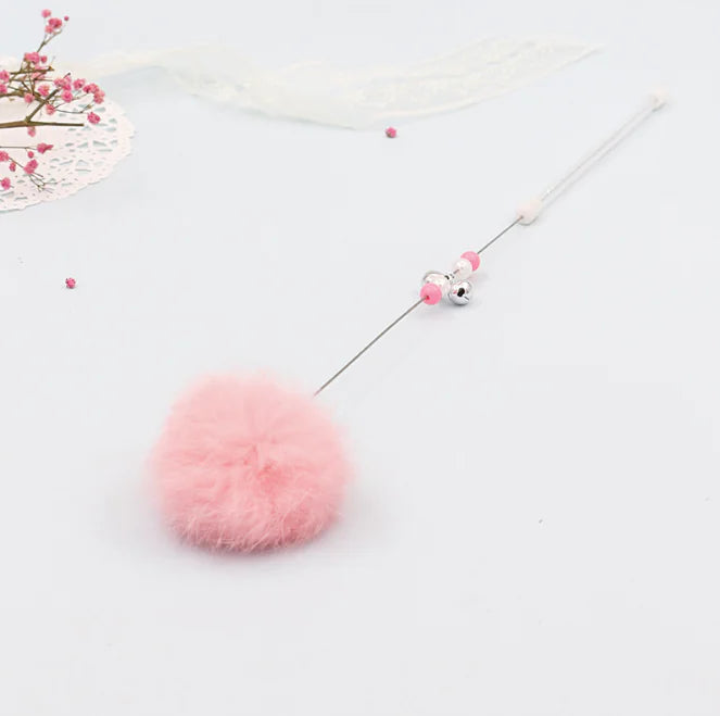 Colorful Pom Pom Cat Teaser Wand with Bell Toy | colorful-pom-pom-cat-teaser-wand-with-bell-toy