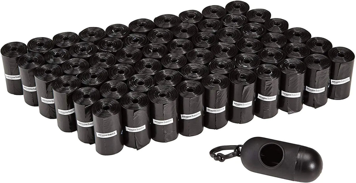 Amazon Basics Unscented Dog Waste Bags with Dispenser, 600 Count