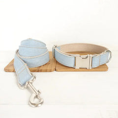 Blue Denim Leash for Pet Dogs & Collar Set | blue-denim-leash-for-pet-dogs